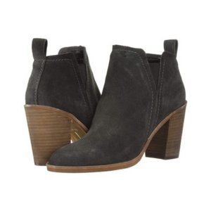 Dolce Vita Suede Simone Ankle Boots Dark Grey Sz 8.5